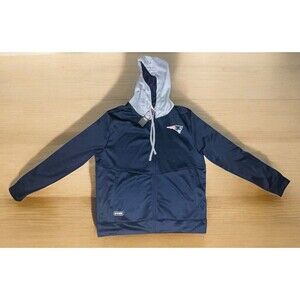 New England Patriots Replay Fashion Graphic Full-Zip Hoodie Jacket - Navy